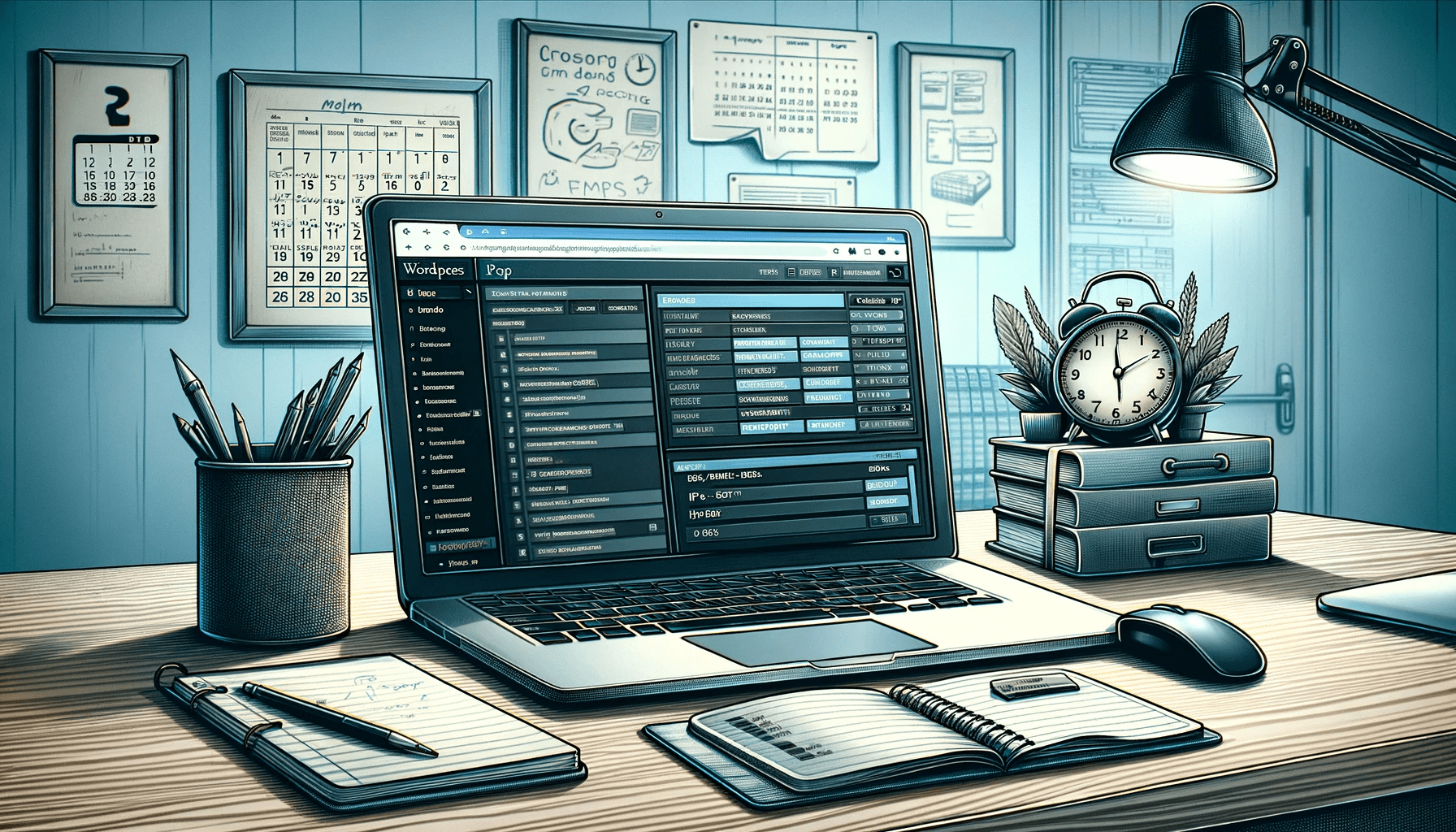 Configurações de data e hora no WordPress e Windows: a arte da personalização precisa e elegante.